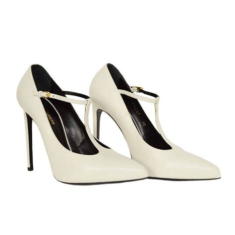 ysl heels white|ysl closed toe heels.